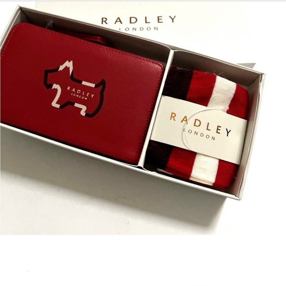 RADLEY LONDON Handbags - Radley London 2 piece boxed gift set: shadow striped wallet and striped socks